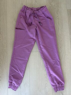 Jaanuu Dusty Rose Elastic Waist Scrub Pants